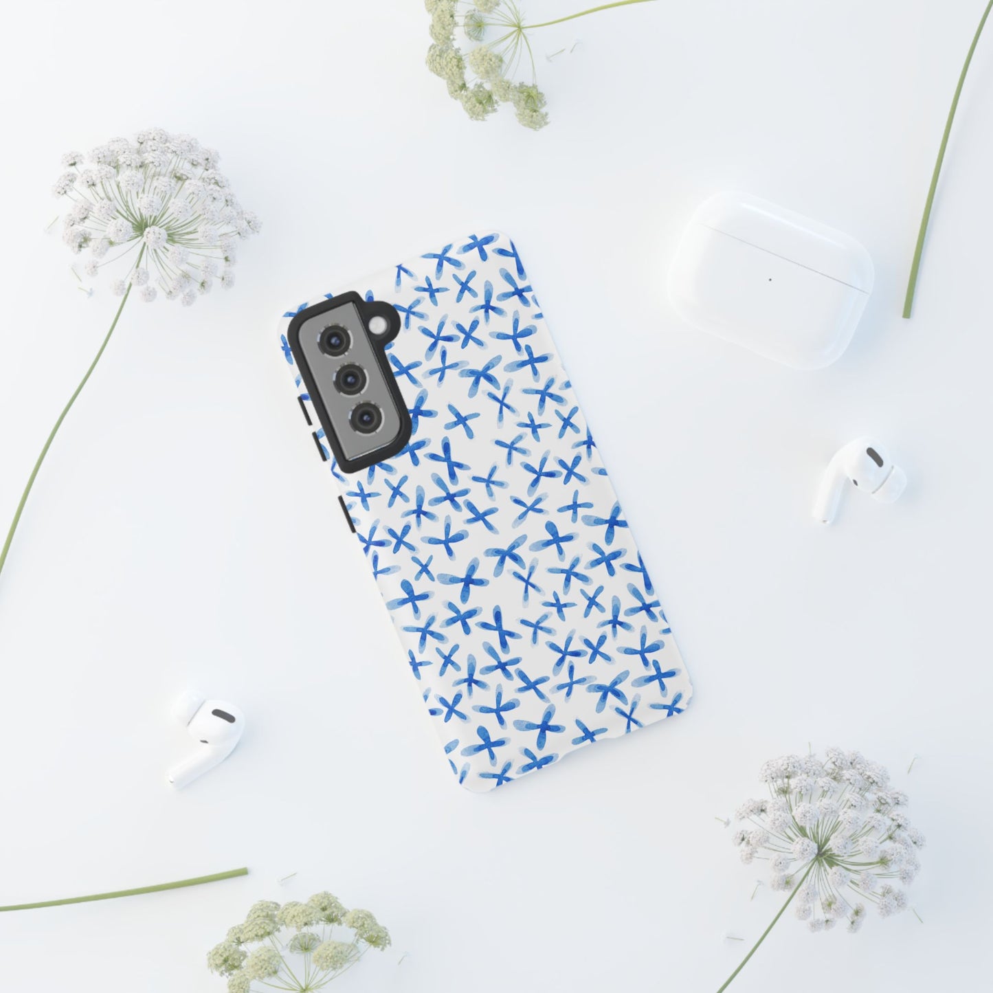 Pastel Blue Floral - Phone Case - iPhone, Samsung, Pixel