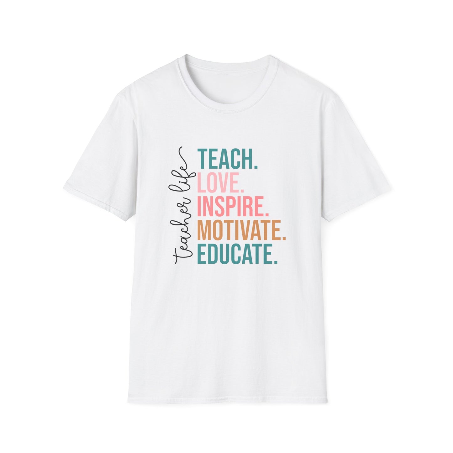 Inspire Teacher T-Shirt, Teach Love Inspire Motivate, Gift for Educators, Teacher Appreciation, Classroom Outfit
