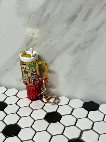 Mini Labubu-Inspired Chapstick Holder Keychain – Cute Refillable Lip Balm Case