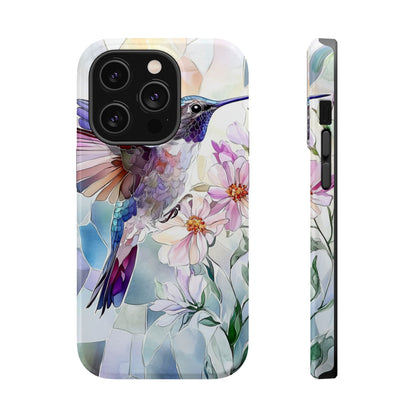 Stained Glass Hummingbird MagSafe iPhone Case