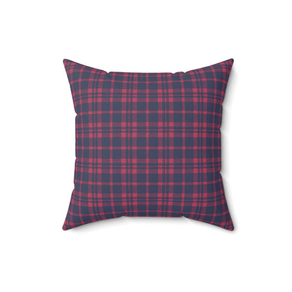 Let It Snow Gnome with Red & Blue Gingham Back - Indoor Throw Pillow