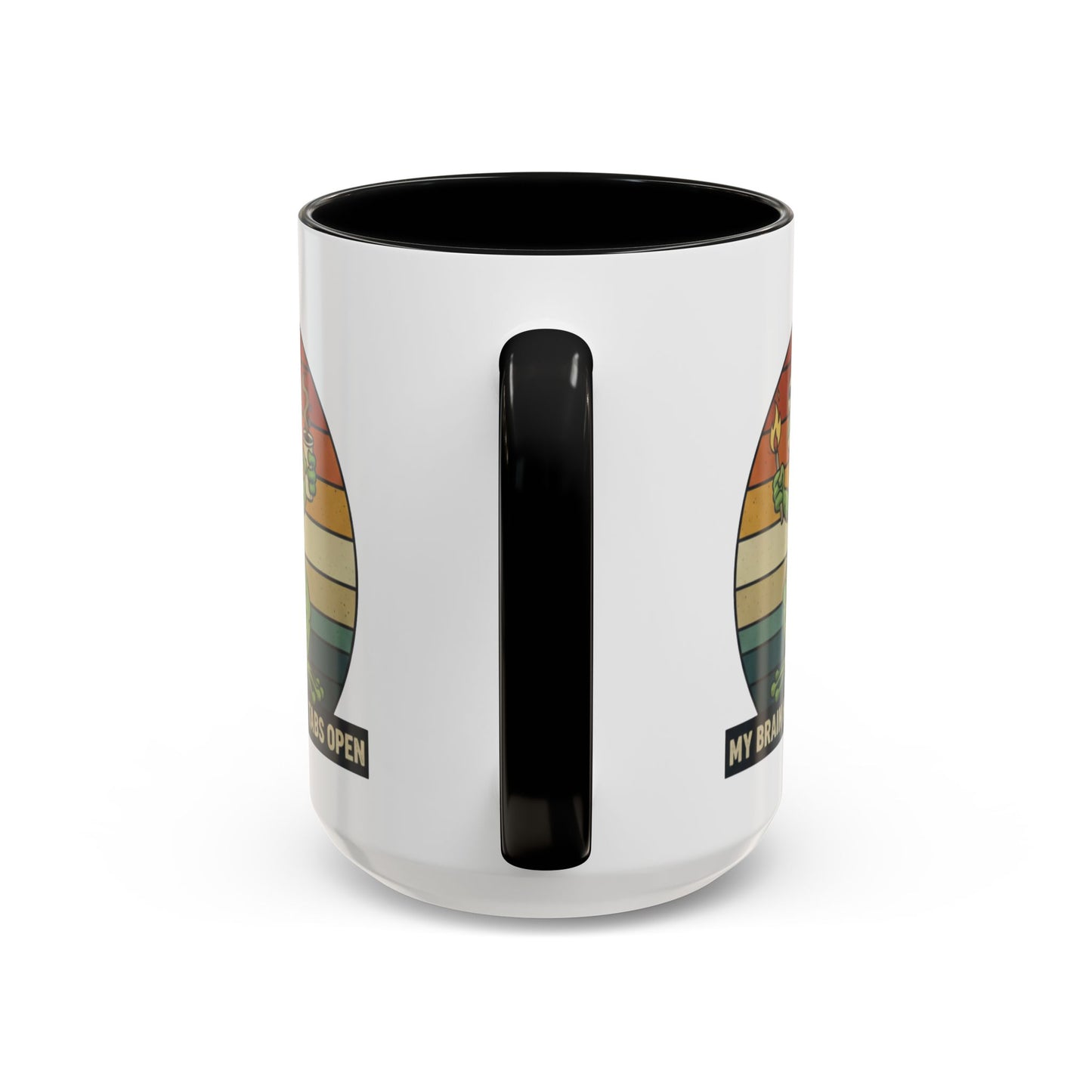 "Too Many Tabs Open" Retro Frog Accent Mug - 11oz & 15oz Ceramic Coffee Cup