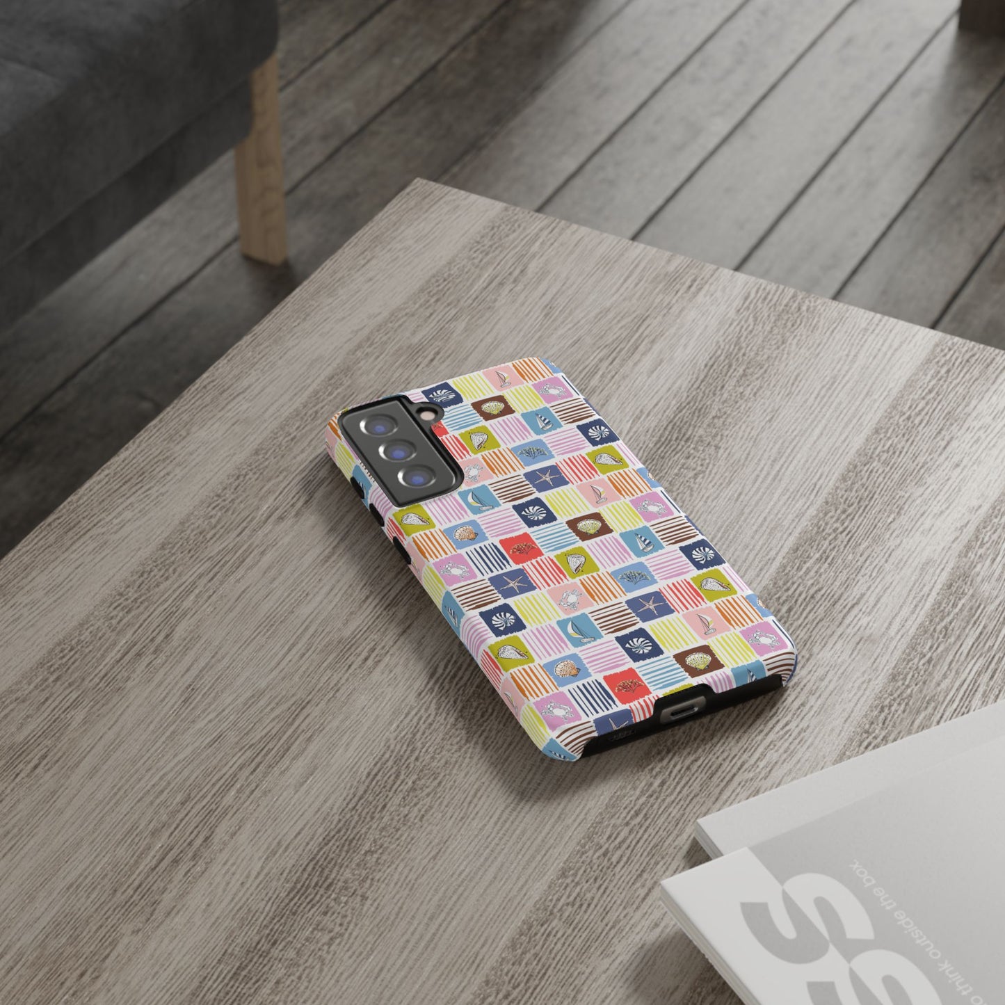 Colorful Seashells Sailboats and Starfish Summer Themed Phone Case