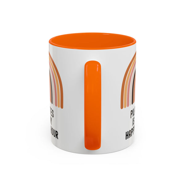 Pilates Is My Happy Hour Funny Coffee Mug Gift for Pilates Lover Women Workout Cup Mothers Day