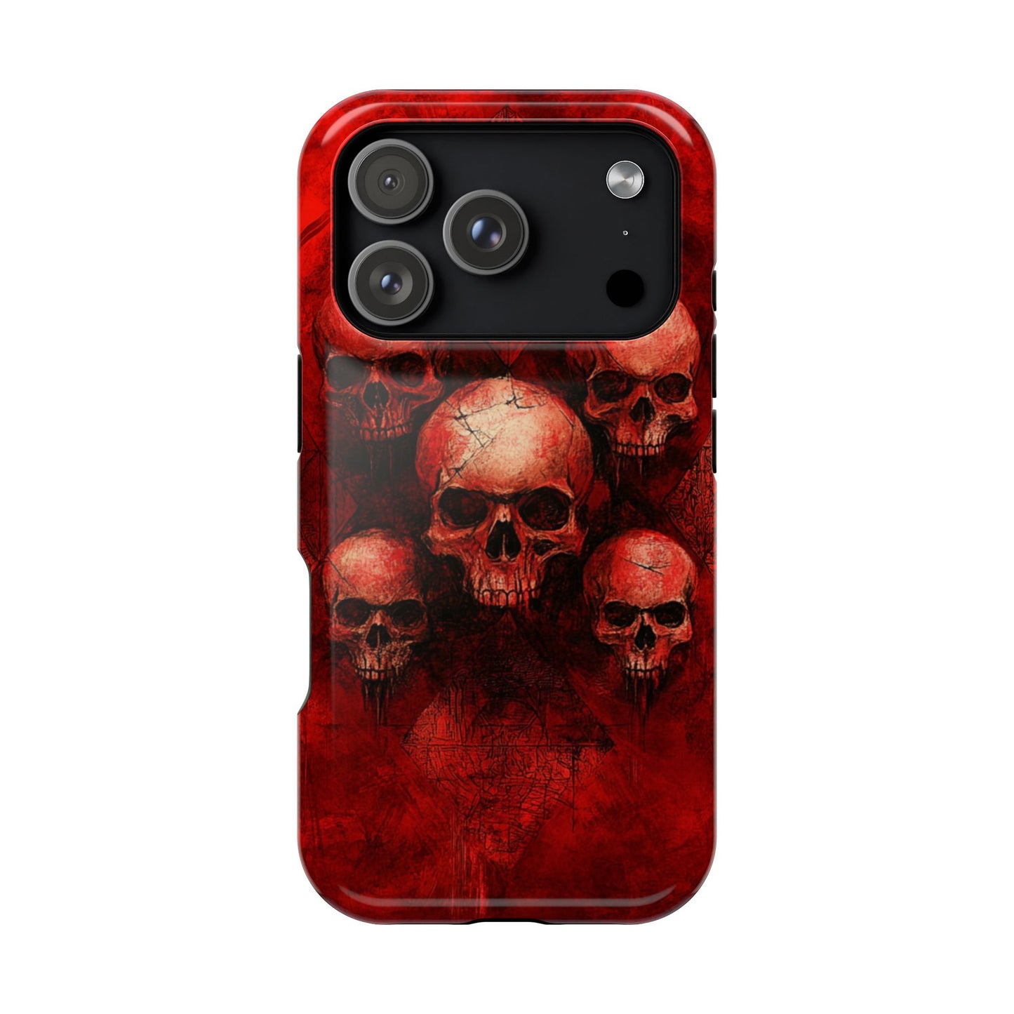 Red Skulls MagSafe iPhone Case