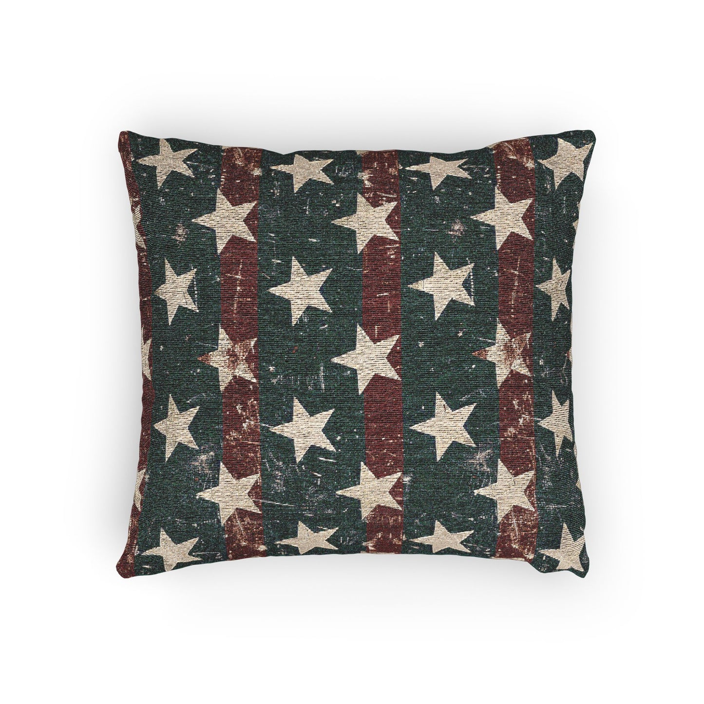 Stars & Stripes Woven Patriotic Throw Pillow