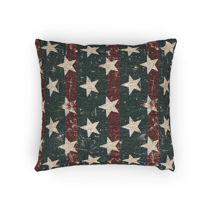 Stars & Stripes Woven Patriotic Throw Pillow