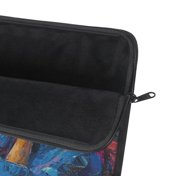 Woman in a Cafe Painting Inspired Laptop Sleeve