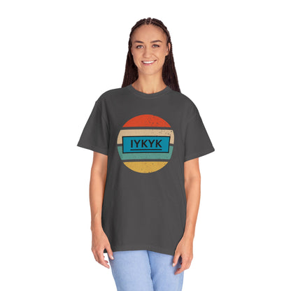 IYKYK Vintage Style Tee with Retro Rainbow
