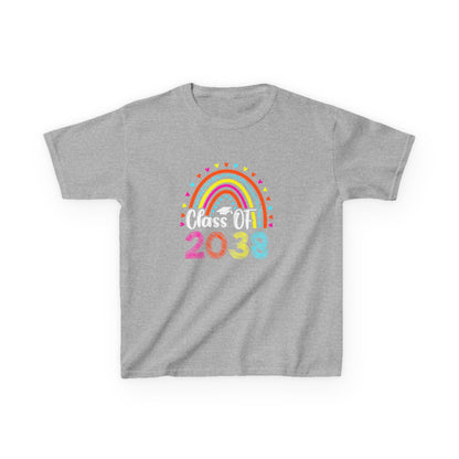 Rainbow Graduation Kids Tee | Class of 2038 Shirt | Cute Kids Apparel | Graduation Gift | Back to School T-Shirt | Rainbow Tee