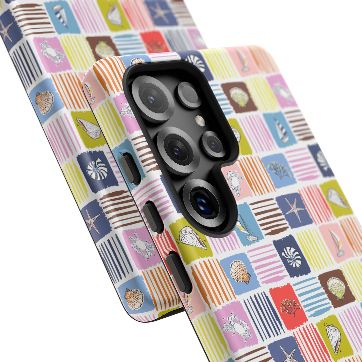 Colorful Seashells Sailboats and Starfish Summer Themed Phone Case