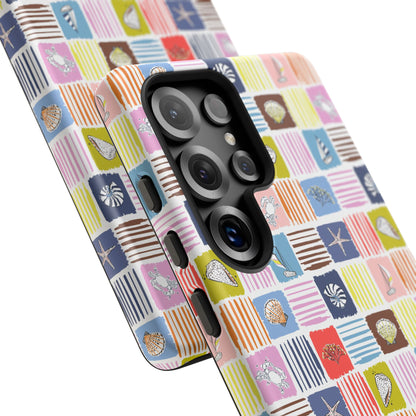 Colorful Seashells Sailboats and Starfish Summer Themed Phone Case