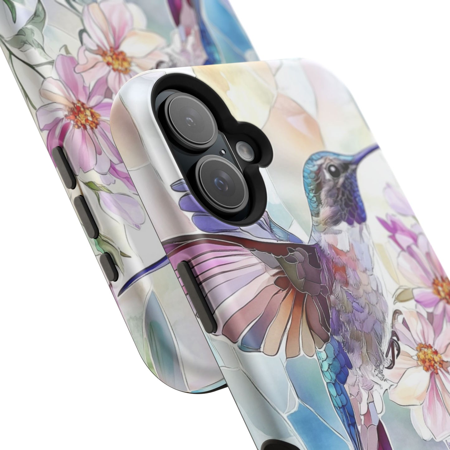 Stained Glass Hummingbird MagSafe iPhone Case