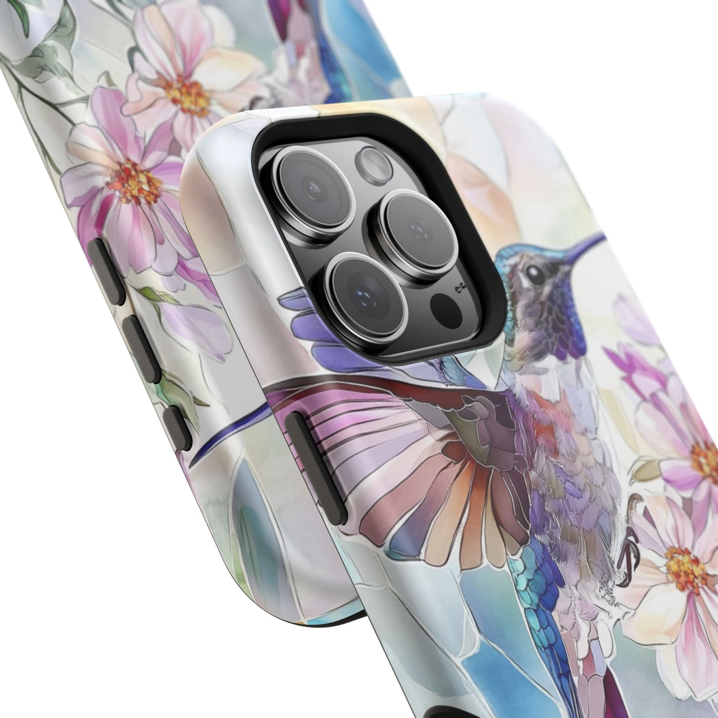 Stained Glass Hummingbird MagSafe iPhone Case