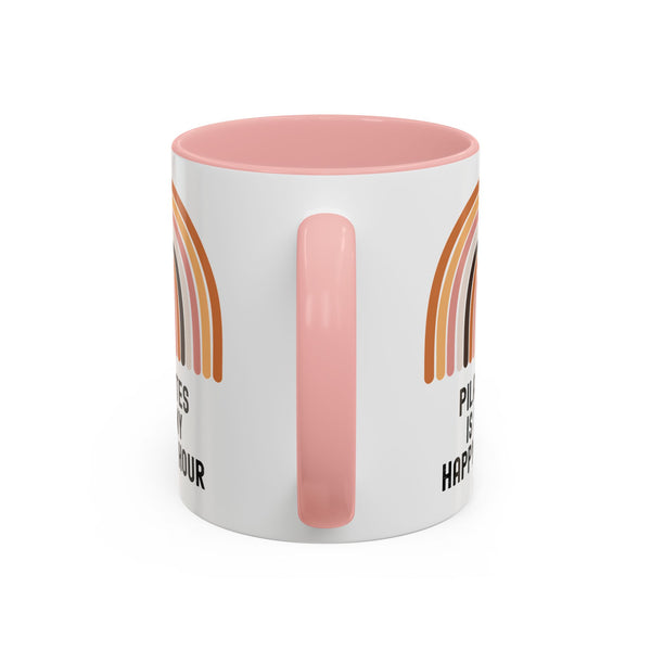Pilates Is My Happy Hour Funny Coffee Mug Gift for Pilates Lover Women Workout Cup Mothers Day