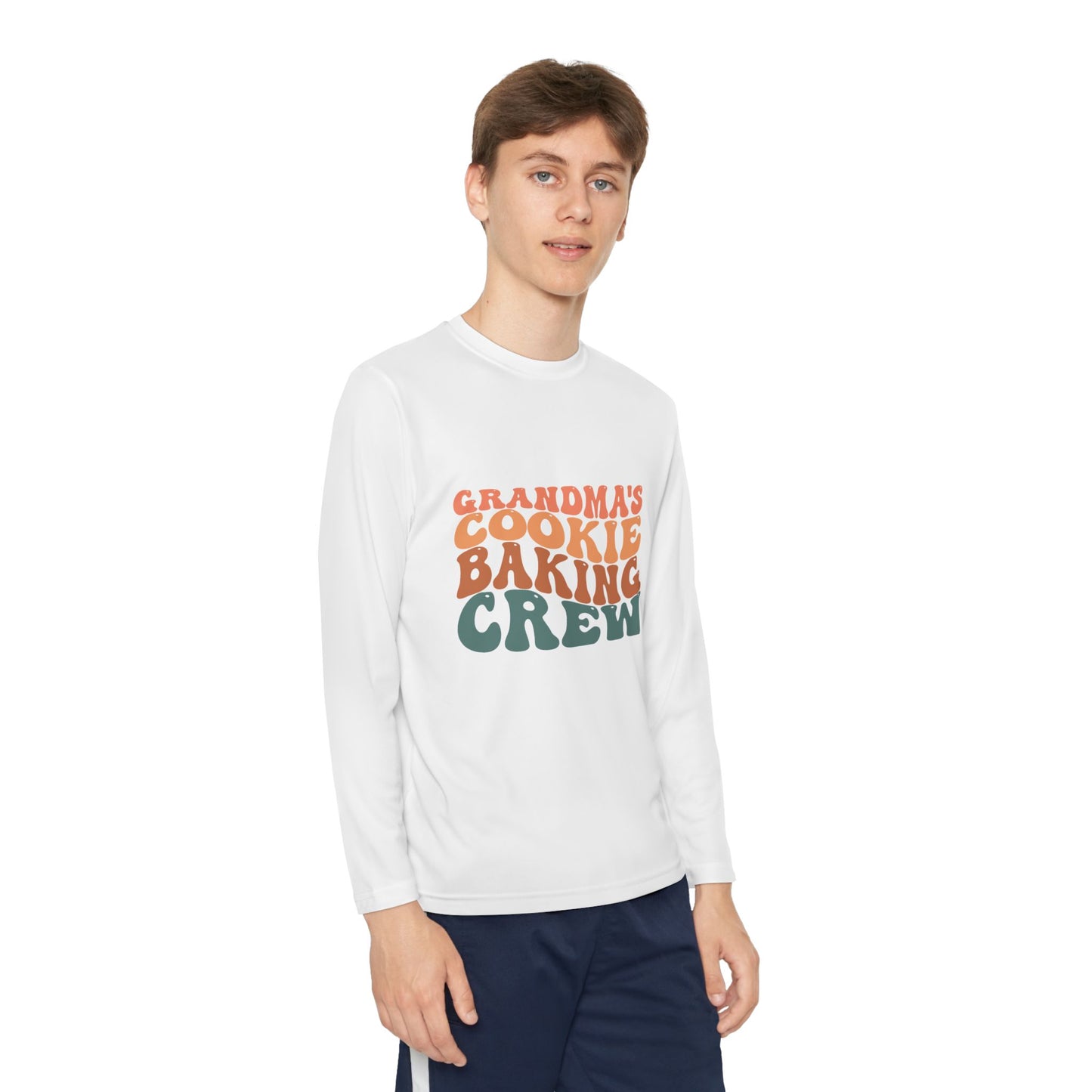 Kids Long Sleeve Grandma Cookie Baking Crew