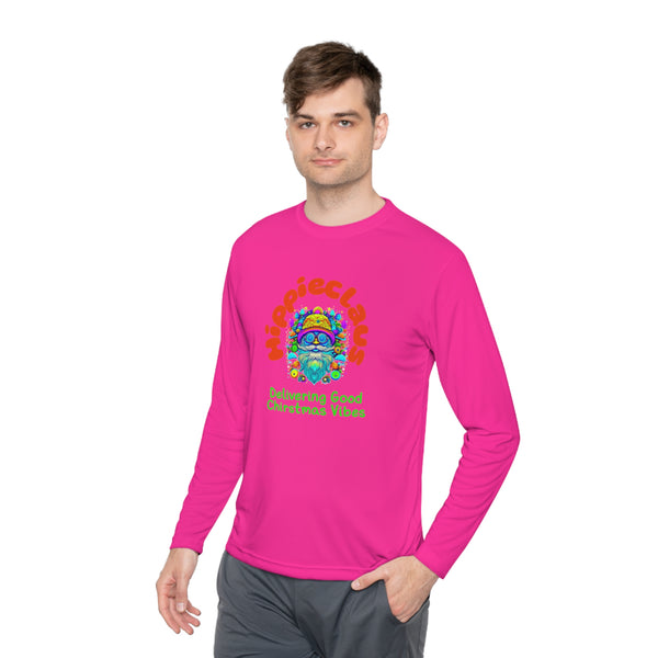 Unisex Long Sleeve TShirt Hippie Claus Graphic Tshirt Funny Tee