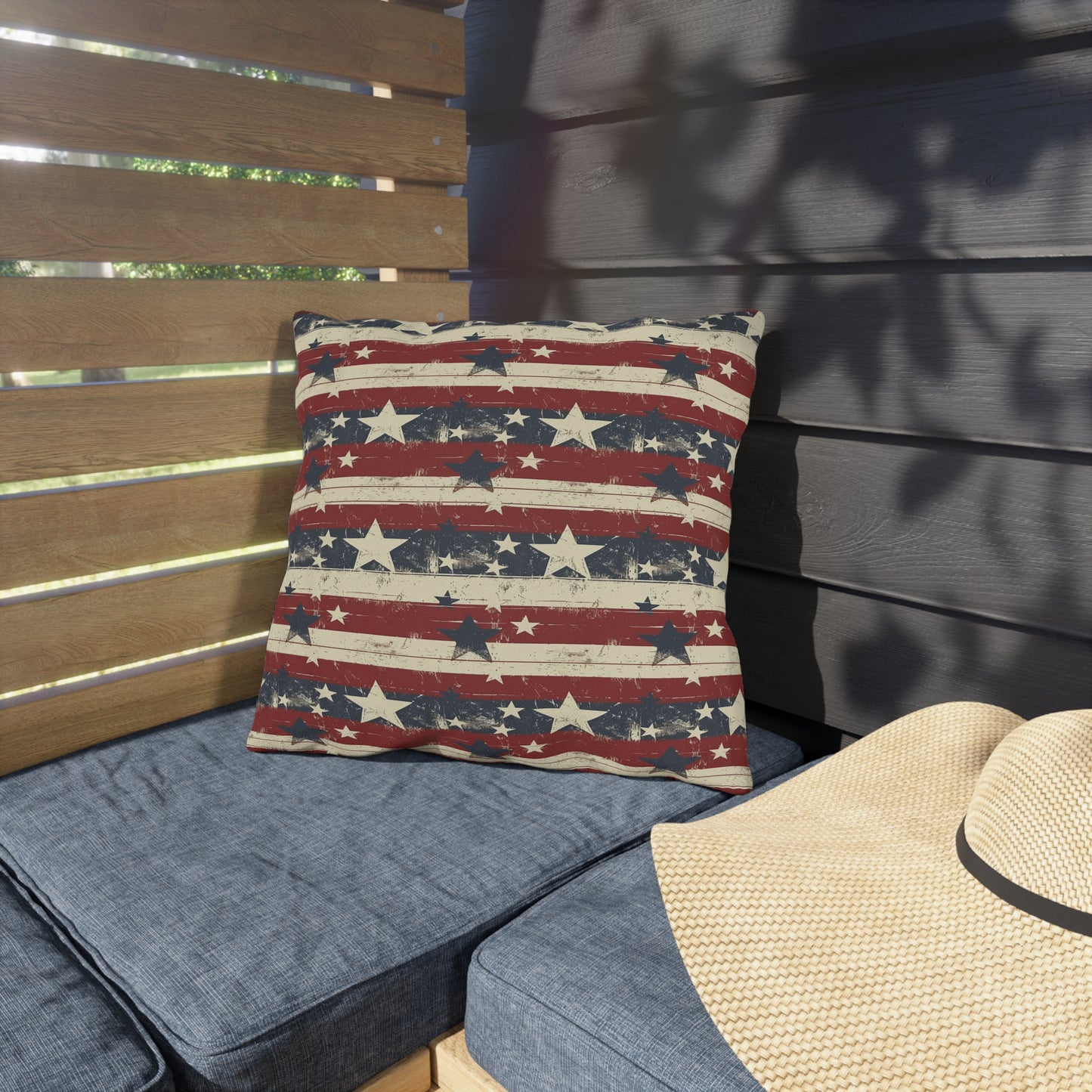 Stars & Stripes - Outdoor Throw Pillow