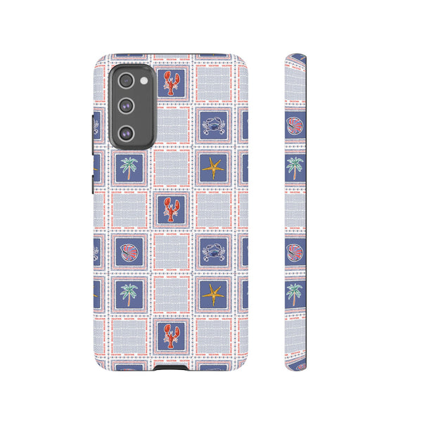 Lobsters Sailboats Seashells - Cell Phone Tough Case