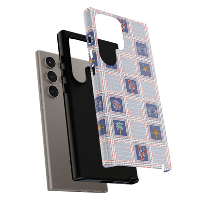 Lobsters Sailboats Seashells - Cell Phone Tough Case