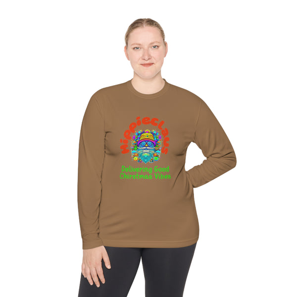 Unisex Long Sleeve TShirt Hippie Claus Graphic Tshirt Funny Tee