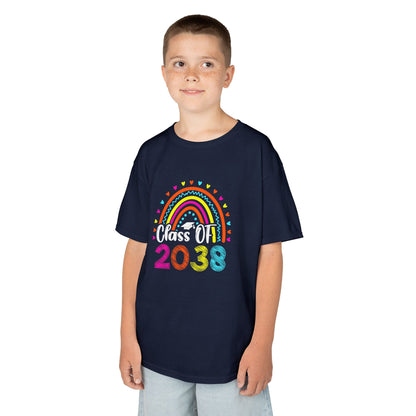 Rainbow Graduation Kids Tee | Class of 2038 Shirt | Cute Kids Apparel | Graduation Gift | Back to School T-Shirt | Rainbow Tee