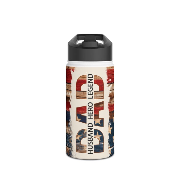 Dad Husband Hero Legend - Insulated Water Bottle