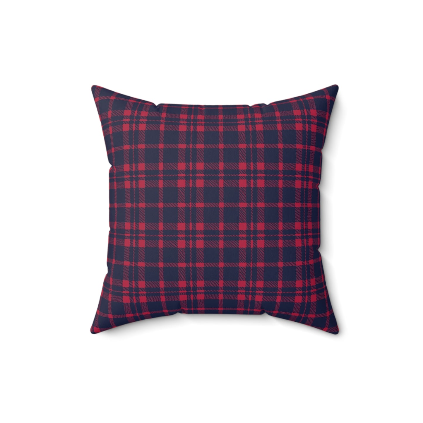 Blue and Red Plaid - Indoor Throw Pillow - Front and Back Design
