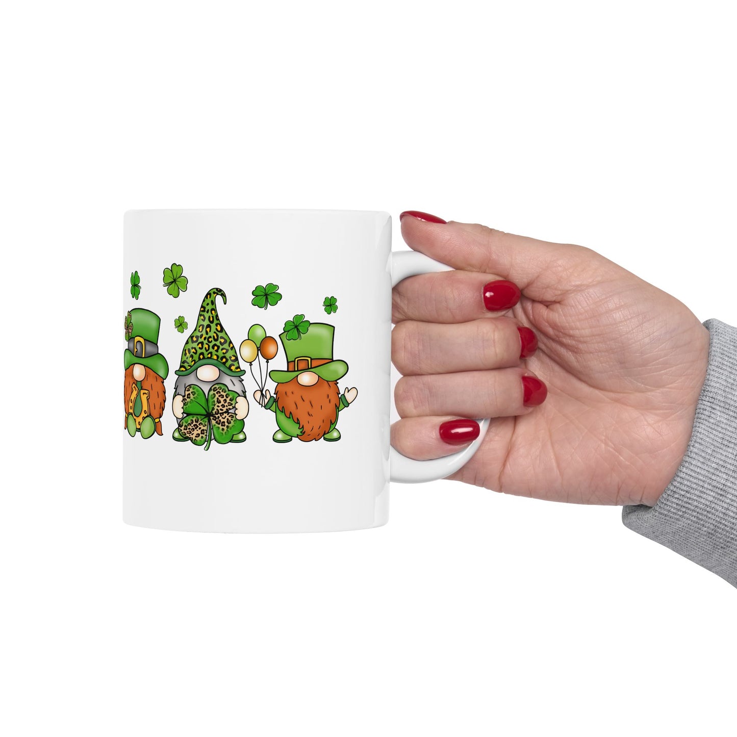 Chillin With My Gnomies | St. Patrick's Day Shamrock Coffee Mug | 11oz 15oz
