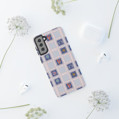 Lobsters Sailboats Seashells - Cell Phone Tough Case