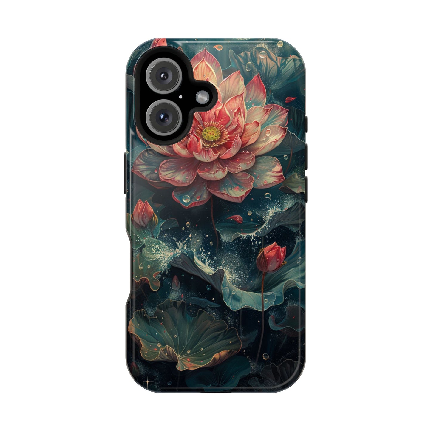 Elegant Lotus Blossom Artistic MagSafe iPhone Case
