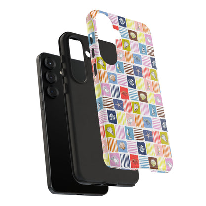 Colorful Seashells Sailboats and Starfish Summer Themed Phone Case