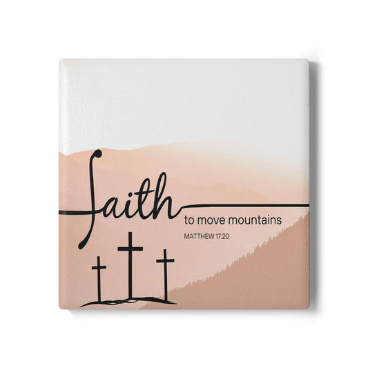 Faith-Inspired Ceramic Coaster