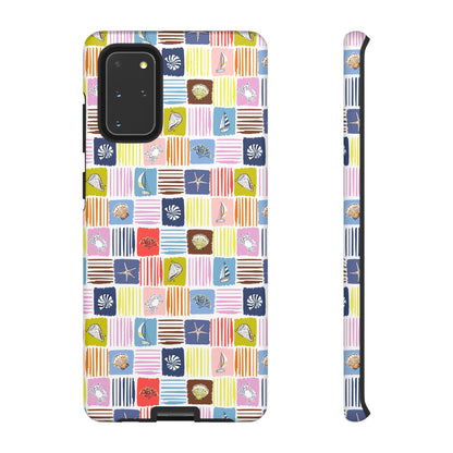 Colorful Seashells Sailboats and Starfish Summer Themed Phone Case