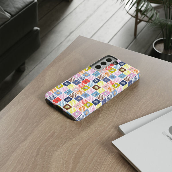 Colorful Seashells Sailboats and Starfish Summer Themed Phone Case