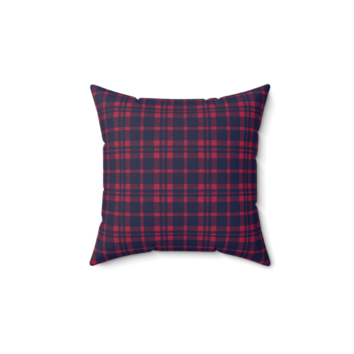 Blue and Red Plaid - Indoor Throw Pillow - Front and Back Design