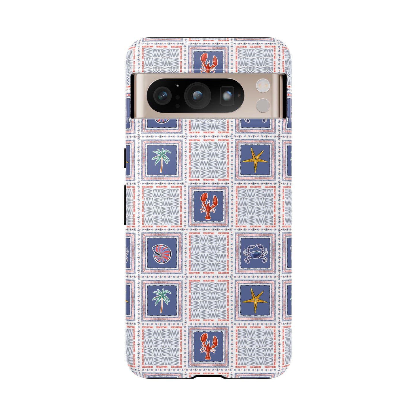 Lobsters Sailboats Seashells - Cell Phone Tough Case