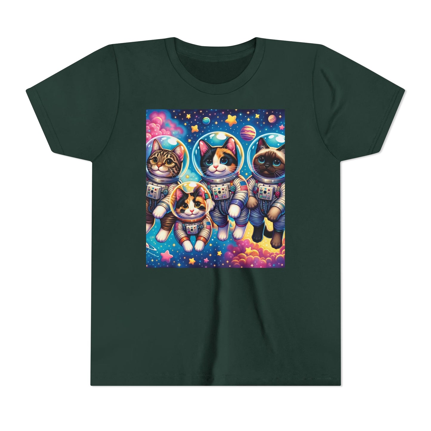 Kids Cats In Space TShirt Kids Graphic Tee