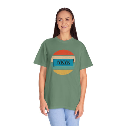 IYKYK Vintage Style Tee with Retro Rainbow