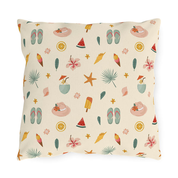 Summer Fun Patterned Outdoor Pillow