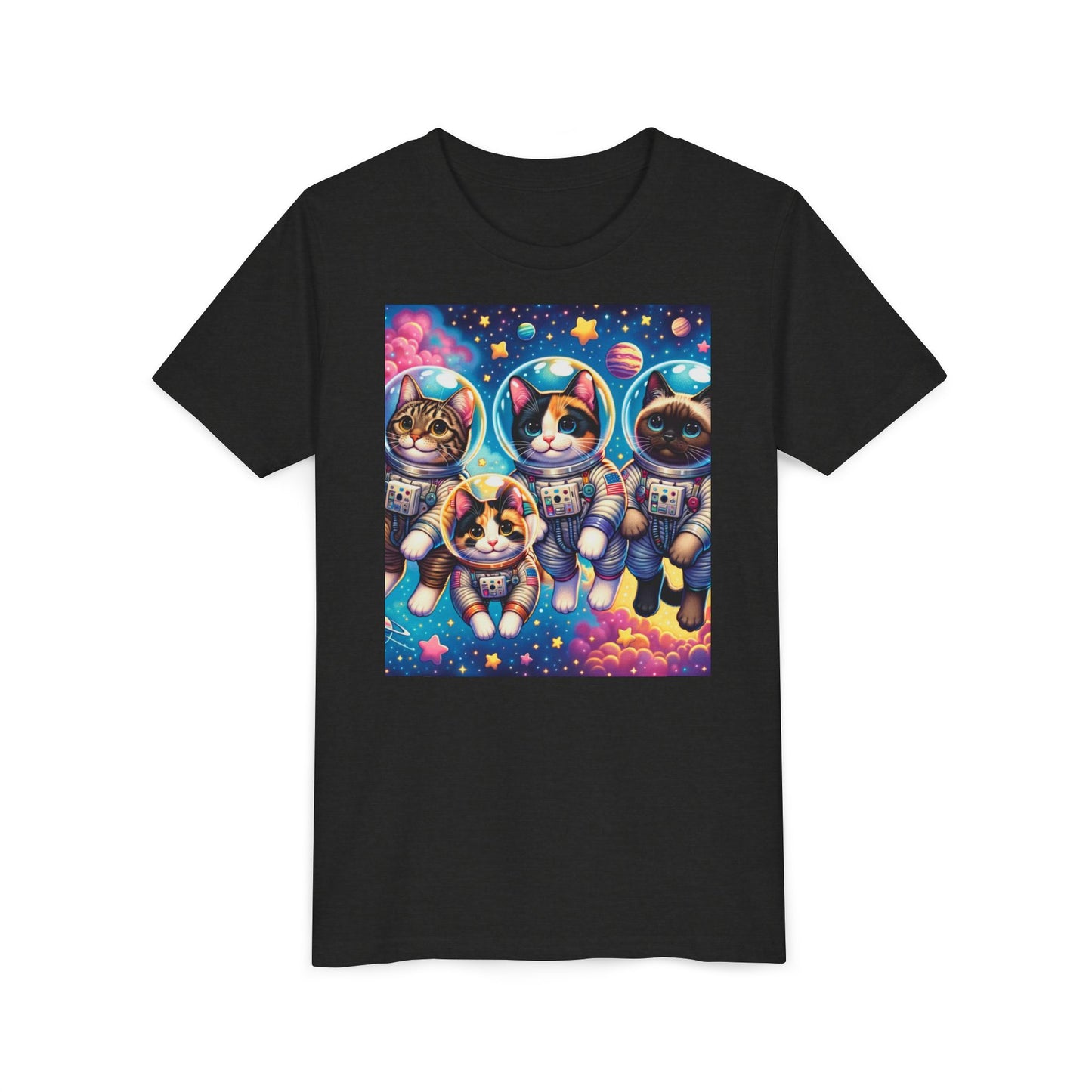 Kids Cats In Space TShirt Kids Graphic Tee