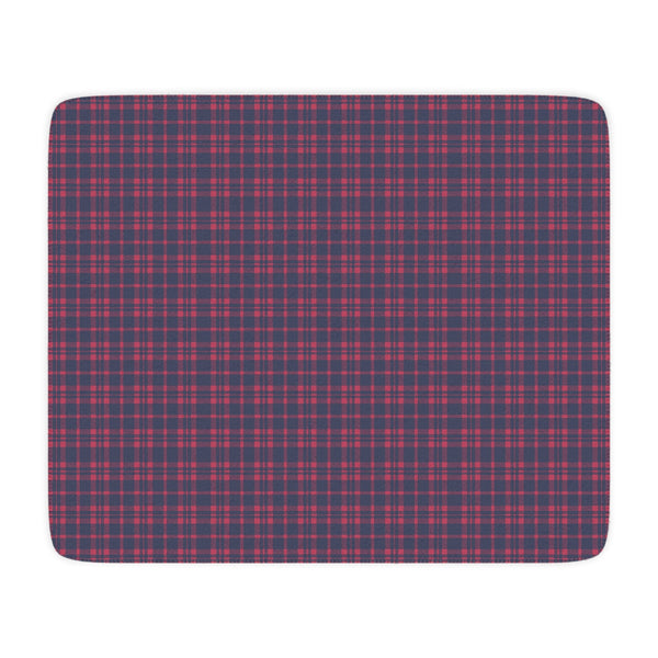 Blue and Red Plaid - Fleece Sherpa Blanket
