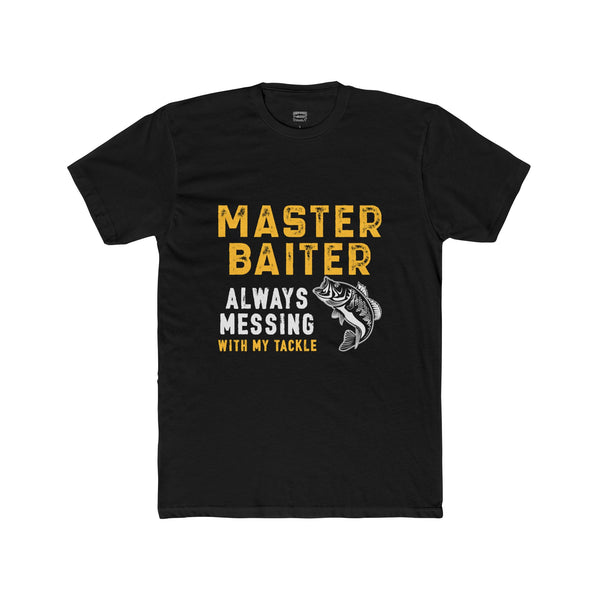 Master Baiter Mens Cotton Crew Tee - Fishing Themed Tee