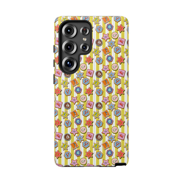 Yellow and White Striped Summer Themed Phone Case