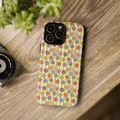 Yellow and White Striped Summer Themed Phone Case