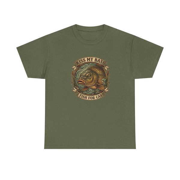 Kiss My Bass, Fish For Cash - Bass Angler Tee