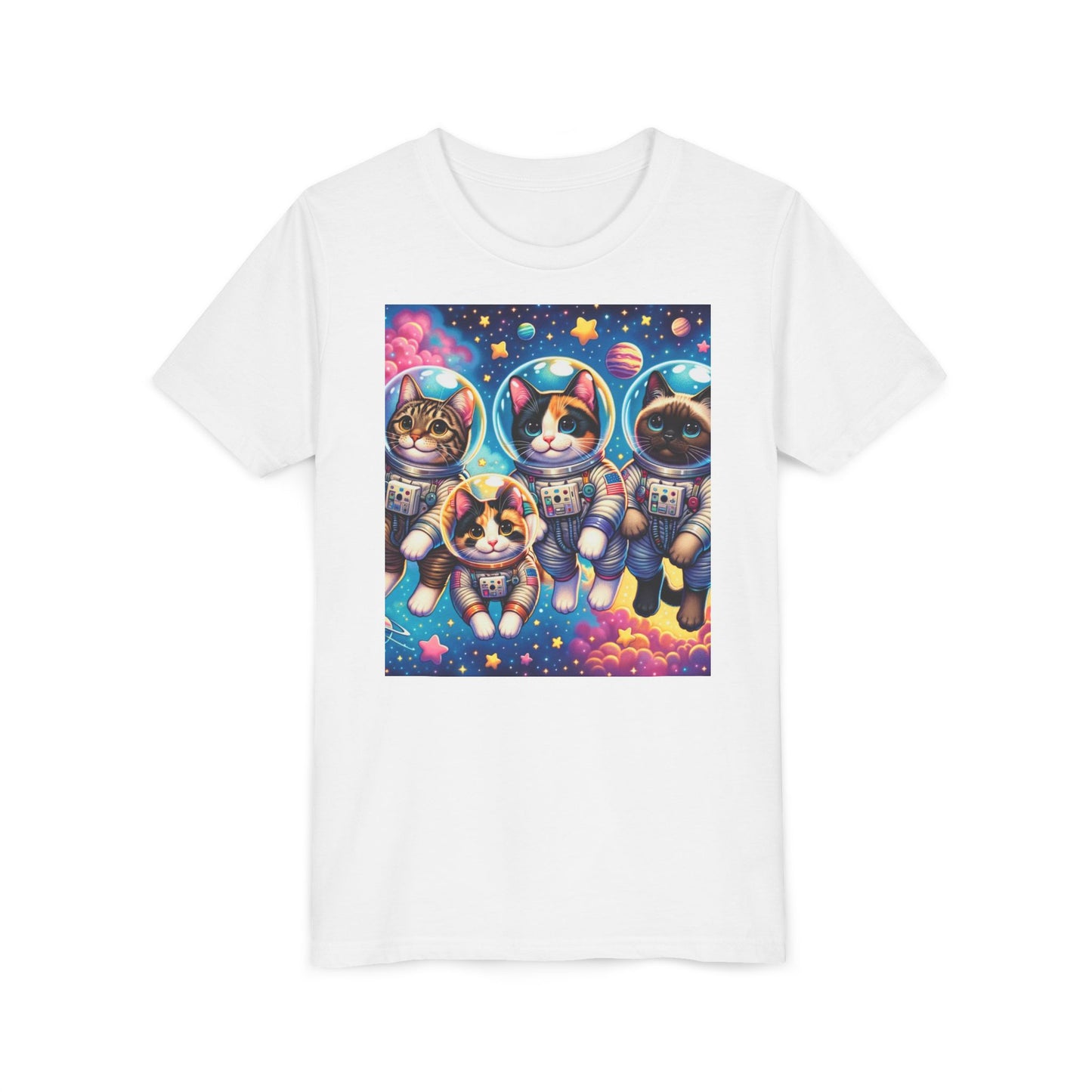 Kids Cats In Space TShirt Kids Graphic Tee