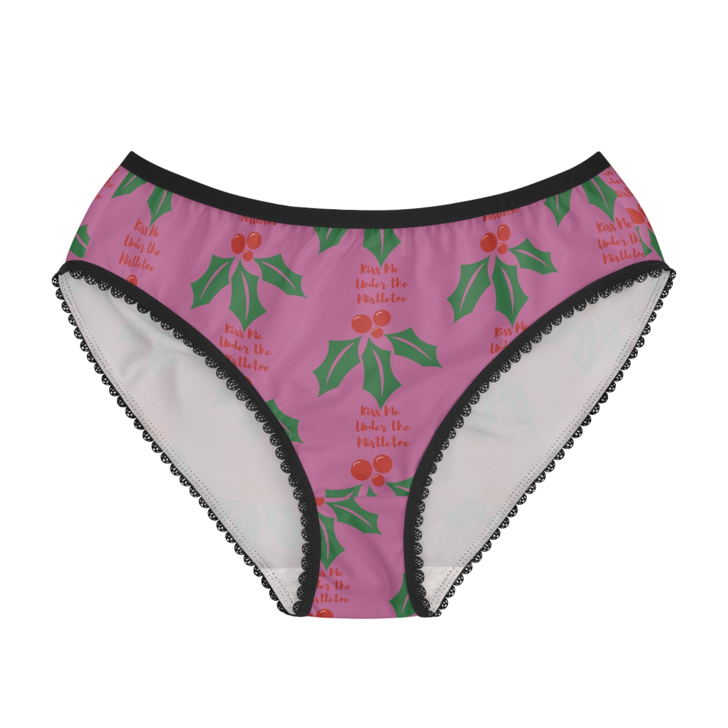 Kiss Me Under the Mistletoe, Women's Briefs, Christmas Underwear, Christmas Gift, Gift for Wife, Gift for Girlfriend, Sexy Underwear