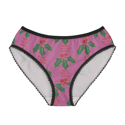 Kiss Me Under the Mistletoe, Women's Briefs, Christmas Underwear, Christmas Gift, Gift for Wife, Gift for Girlfriend, Sexy Underwear