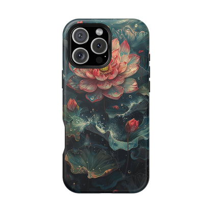 Elegant Lotus Blossom Artistic MagSafe iPhone Case